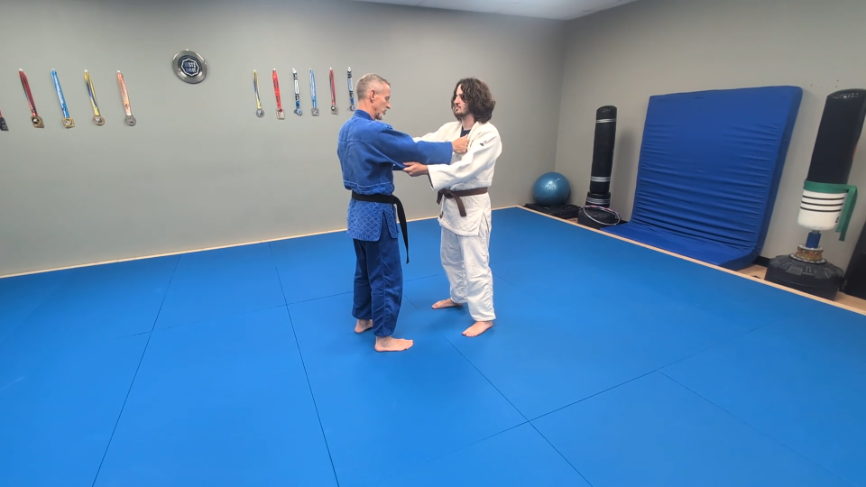 Preview of O-uchi-gari to ippon seoi-nage judo combination.